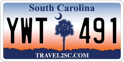 SC license plate YWT491