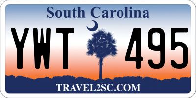 SC license plate YWT495