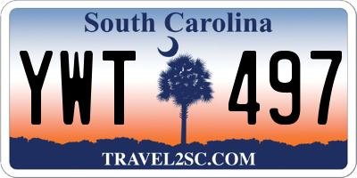 SC license plate YWT497