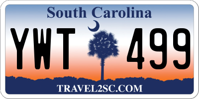 SC license plate YWT499