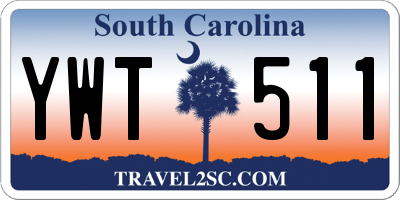 SC license plate YWT511