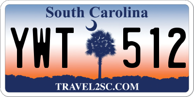 SC license plate YWT512