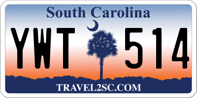 SC license plate YWT514