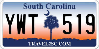 SC license plate YWT519