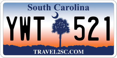 SC license plate YWT521