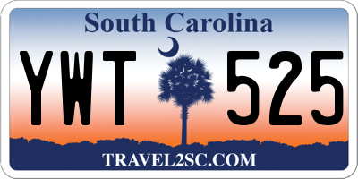 SC license plate YWT525