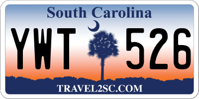 SC license plate YWT526