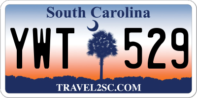 SC license plate YWT529