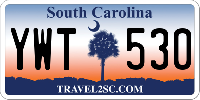 SC license plate YWT530