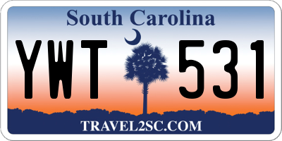 SC license plate YWT531