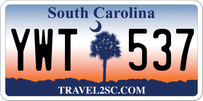 SC license plate YWT537