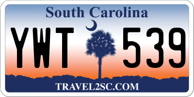 SC license plate YWT539
