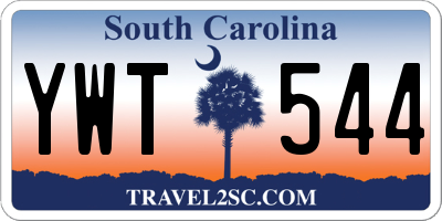 SC license plate YWT544