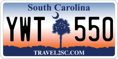 SC license plate YWT550