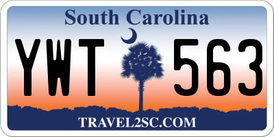 SC license plate YWT563