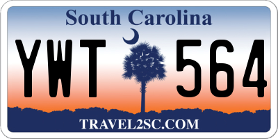 SC license plate YWT564