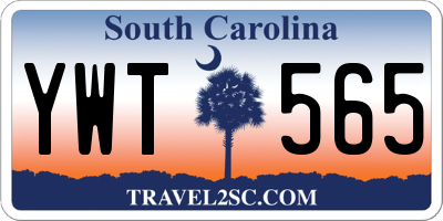 SC license plate YWT565