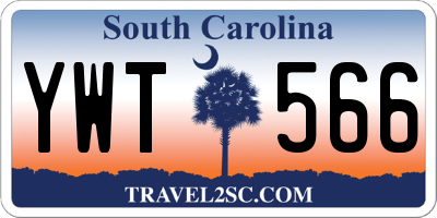 SC license plate YWT566