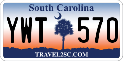 SC license plate YWT570