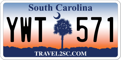 SC license plate YWT571