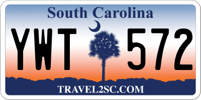 SC license plate YWT572