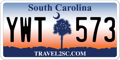 SC license plate YWT573