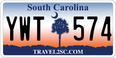 SC license plate YWT574