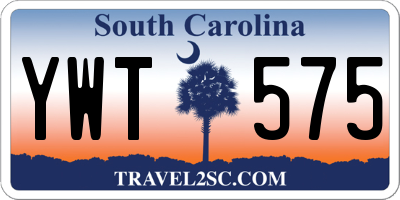 SC license plate YWT575