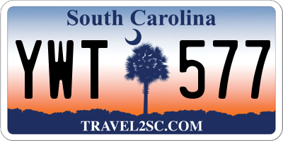 SC license plate YWT577