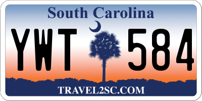 SC license plate YWT584