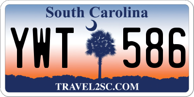 SC license plate YWT586