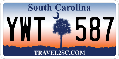 SC license plate YWT587