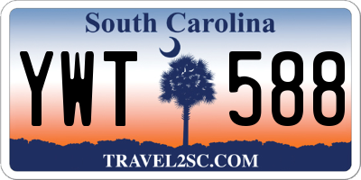 SC license plate YWT588