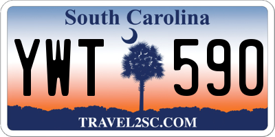 SC license plate YWT590