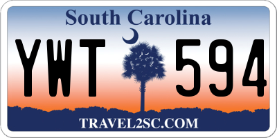 SC license plate YWT594