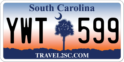 SC license plate YWT599