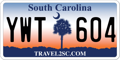 SC license plate YWT604