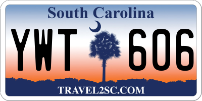 SC license plate YWT606