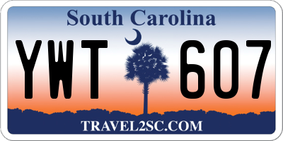 SC license plate YWT607