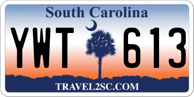 SC license plate YWT613