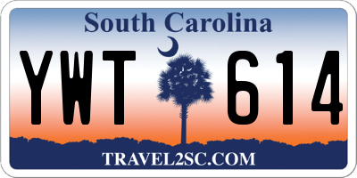 SC license plate YWT614