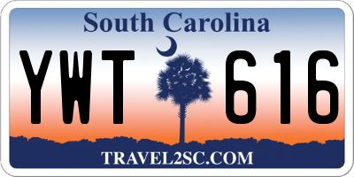 SC license plate YWT616