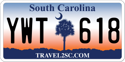 SC license plate YWT618