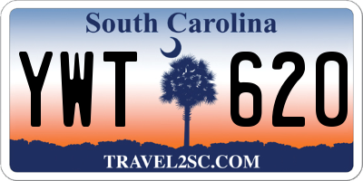 SC license plate YWT620