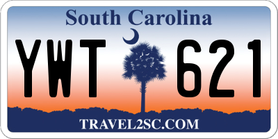 SC license plate YWT621
