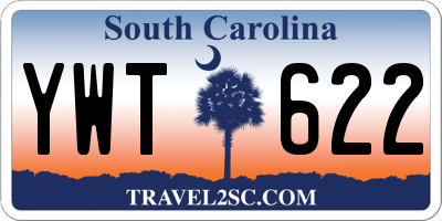 SC license plate YWT622