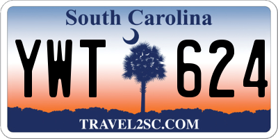 SC license plate YWT624