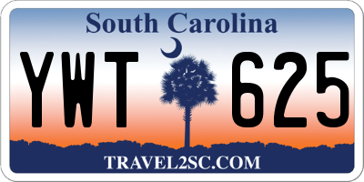 SC license plate YWT625