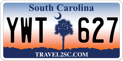 SC license plate YWT627