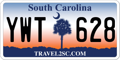SC license plate YWT628